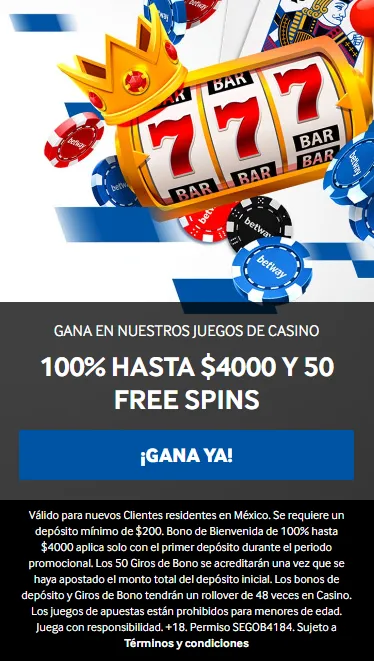 Betway Casino en Vivo Bono de Bienvenida