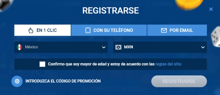 Cómo registrarse y utilizar el código promocional de Mostbet