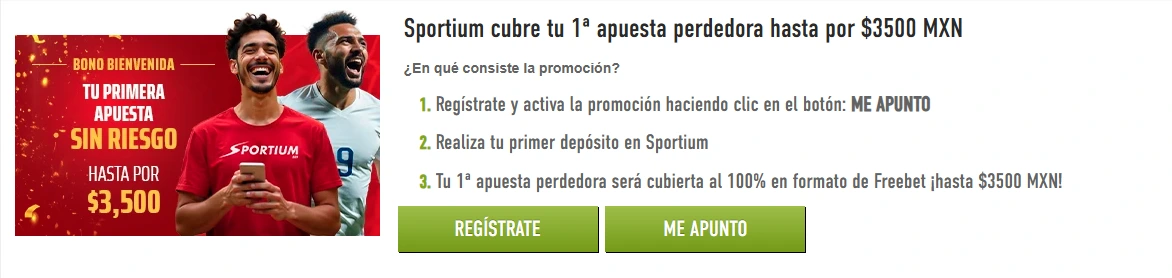 sportiumbet bono de bienvenida para nuevos deportes