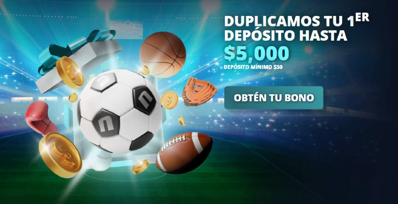novibet mexico deportivas oferta Bono de bienvenida del 100% hasta $5,000